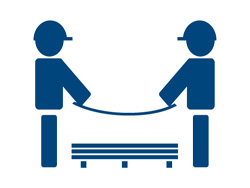 Погрузочно-разгрузочные работы стальных композитных панелей